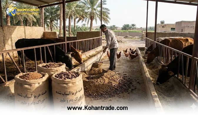 آنالیز هسته خرما در جیره دام و طیور