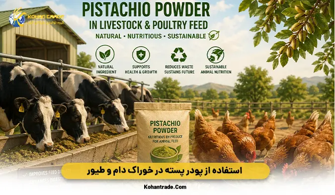 مزایای استفاده از پودر پسته در خوراک دام و طیور