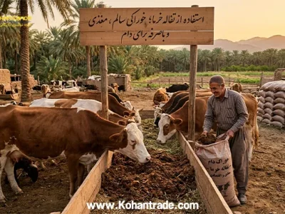 مزایا تفاله خرما برای خوراک دام + ارزش غذایی و کاهش هزینه جیره