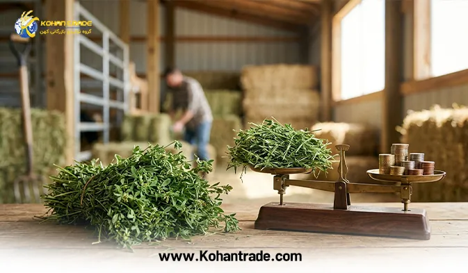 بررسی ارزش غذایی یونجه به نسبت قیمت آن | راهنمای خرید علوفه دامی