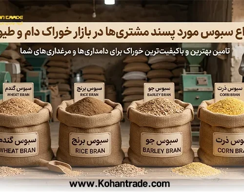 انواع سبوس مورد پسند مشتری ها در بازار خوراک دام و طیور