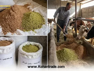 پودر بادام کوهی و پسته