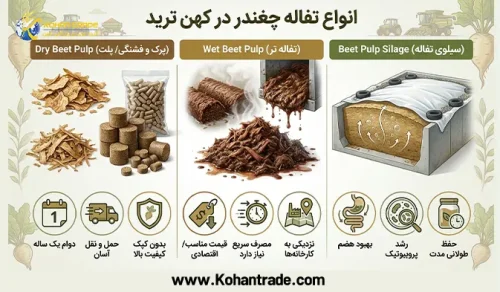 انواع تفاله چغندر موجود در کهن ترید
