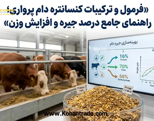 فرمول و ترکیبات کنسانتره دام پرواری؛ راهنمای جامع درصد جیره و افزایش وزن