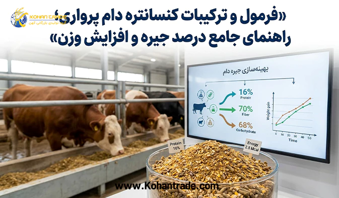 فرمول و ترکیبات کنسانتره دام پرواری؛ راهنمای جامع درصد جیره و افزایش وزن