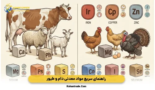 راهنمای سریع مواد معدنی دام و طیور
