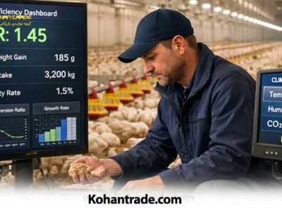 کاهش ضریب تبدیل غذایی (FCR) در مرغداری: ۵ راهکار طلایی + فرمول