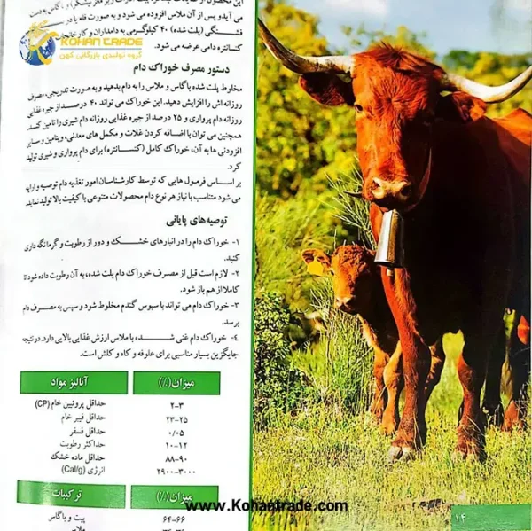 خوراک دام پایه نیشکری (پلت و فله)