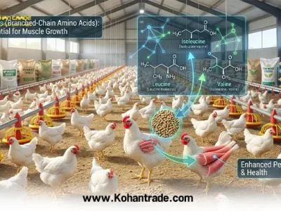 نقش آمینواسیدهای شاخه‌دار (BCAA) در پرورش طیور گوشتی